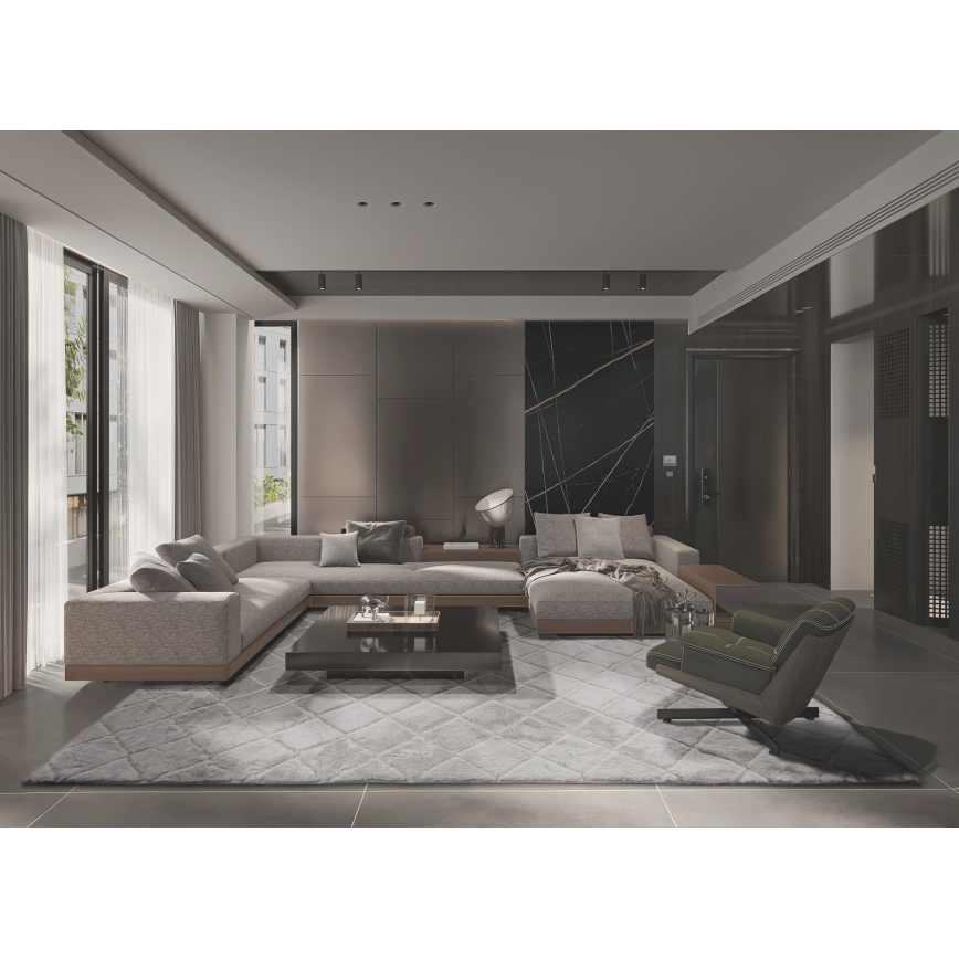 Antislip vloerkleed MODENA NEW 120x160 cm grijs