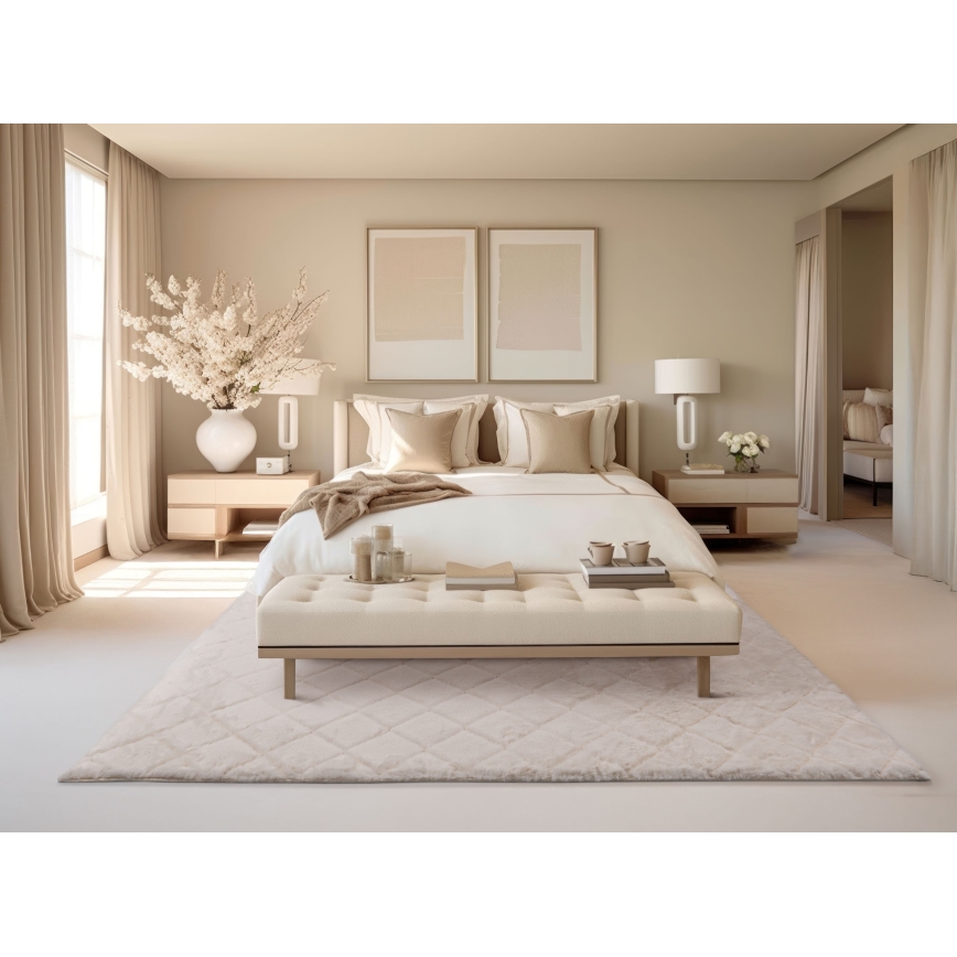 Antislip vloerkleed MODENA NEW 80x140 cm crème