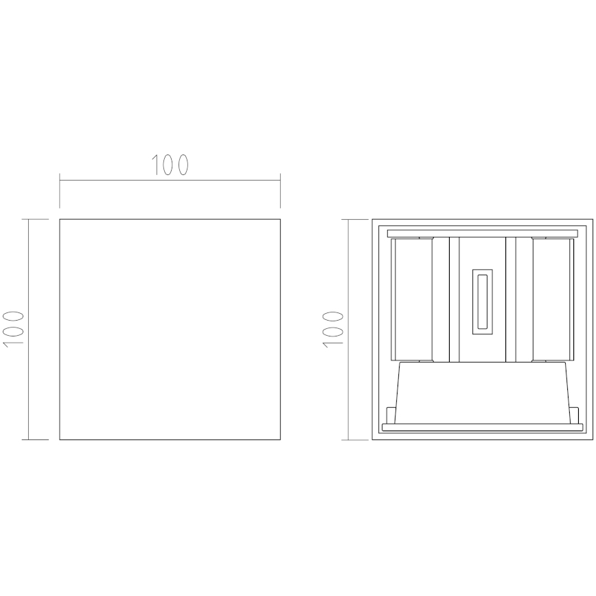 APLED - Applique murale LED extérieure CUBE 2xLED/3W/230V IP65