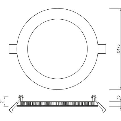 APLED - Hangende LED Badkamer plafond verlichting RONDO LED/12W/230V IP54 175 mm