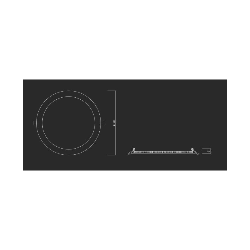 APLED - Hangende LED Badkamer plafond verlichting RONDO LED/24W/230V IP40 diameter 30 cm mat chroom