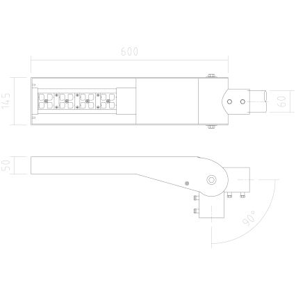 APLED - Lampadaire LED FLEXIBO PREMIUM LED/19W/90-265V IP65 2700K