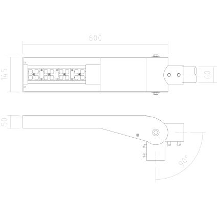 APLED - Lampadaire LED FLEXIBO PREMIUM LED/58W/90-265V IP65 2700K