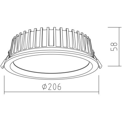 APLED - Spot encastrable LED RONDO WOODLINE LED/12W/230V 3000K d. 20 cm frêne bois massif