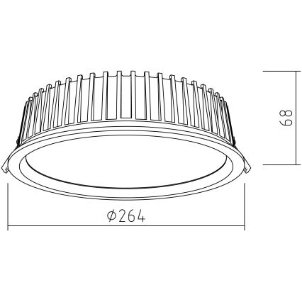 APLED - Spot encastrable LED RONDO WOODLINE LED/18W/230V 3000K d. 26 cm chêne bois massif