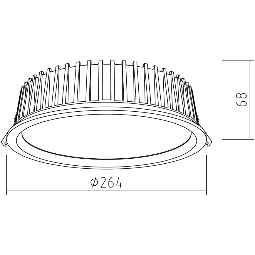 APLED - Spot encastrable LED RONDO WOODLINE LED/18W/230V 4000K d. 26 cm pin bois massif