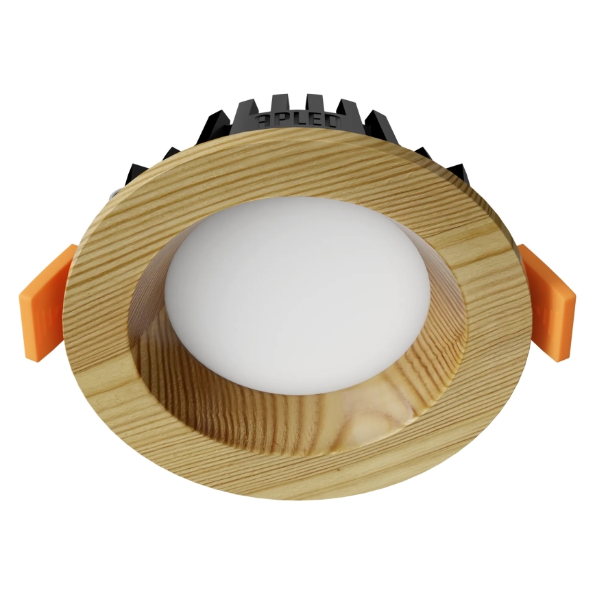 APLED - Spot encastrable LED RONDO WOODLINE LED/3W/230V 3000K d. 9 cm pin bois massif