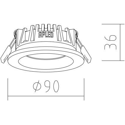 APLED - Spot encastrable LED RONDO WOODLINE LED/3W/230V 3000K d. 9 cm pin bois massif