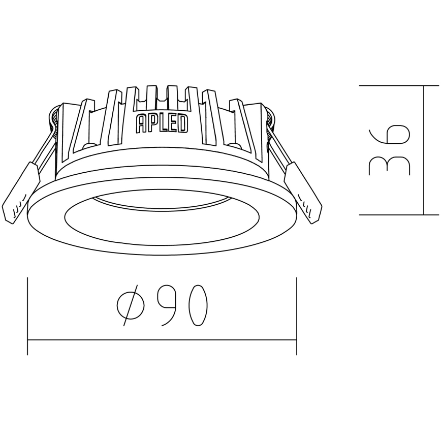 APLED - Spot encastrable LED RONDO WOODLINE LED/3W/230V 3000K d. 9 cm pin bois massif