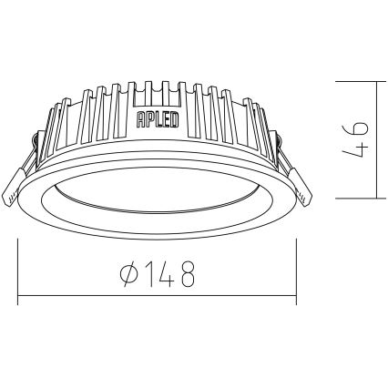 APLED - Spot encastrable LED RONDO WOODLINE LED/6W/230V 3000K d. 15 cm chêne bois massif