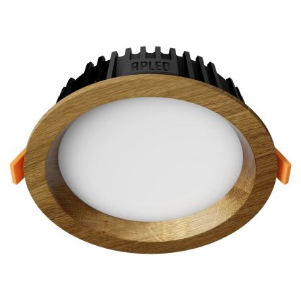 APLED - Spot encastrable LED RONDO WOODLINE LED/6W/230V 4000K d. 15 cm chêne bois massif