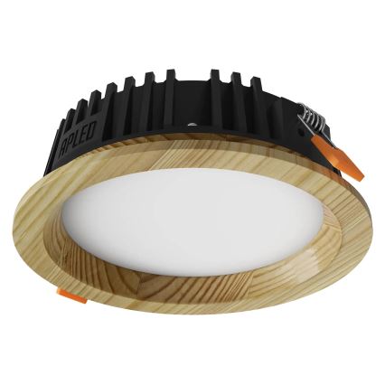 APLED - Spot encastrable LED RONDO WOODLINE LED/6W/230V 4000K d. 15 cm pin bois massif