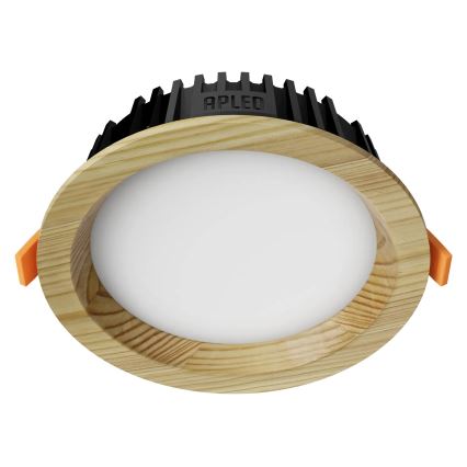 APLED - Spot encastrable LED RONDO WOODLINE LED/6W/230V 4000K d. 15 cm pin bois massif