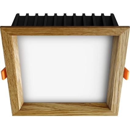 APLED - Spot encastrable LED SQUARE WOODLINE LED/12W/230V 3000K 17x17 cm chêne bois massif