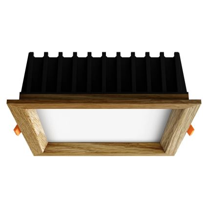 APLED - Spot encastrable LED SQUARE WOODLINE LED/12W/230V 3000K 17x17 cm chêne bois massif