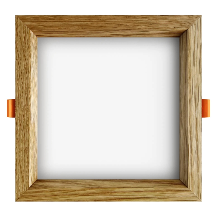 APLED - Spot encastrable LED SQUARE WOODLINE LED/12W/230V 4000K 17x17 cm chêne bois massif