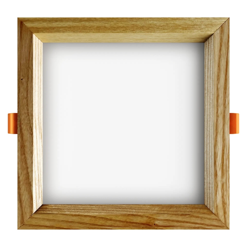 APLED - Spot encastrable LED SQUARE WOODLINE LED/12W/230V 4000K 17x17 cm frêne bois massif