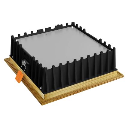 APLED - Spot encastrable LED SQUARE WOODLINE LED/12W/230V 4000K 17x17 cm pin bois massif