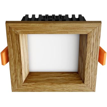 APLED - Spot encastrable LED SQUARE WOODLINE LED/3W/230V 3000K 9x9 cm chêne bois massif