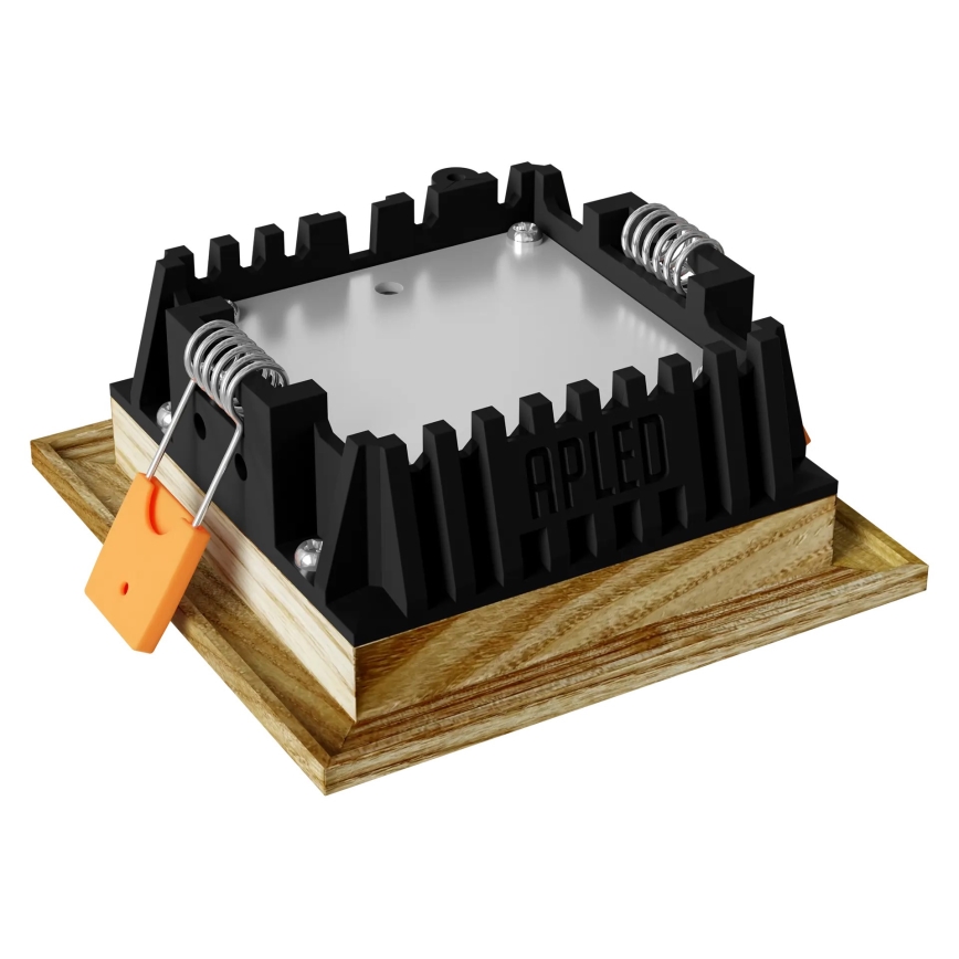 APLED - Spot encastrable LED SQUARE WOODLINE LED/3W/230V 4000K 9x9 cm frêne bois massif