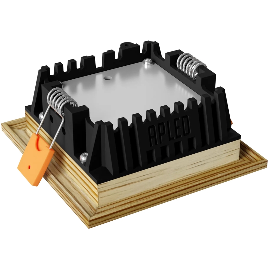 APLED - Spot encastrable LED SQUARE WOODLINE LED/3W/230V 4000K 9x9 cm pin bois massif