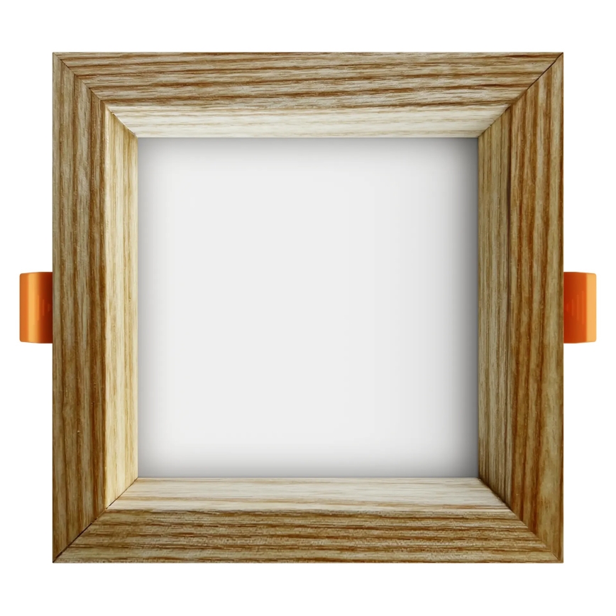 APLED - Spot encastrable LED SQUARE WOODLINE LED/6W/230V 3000K 12x12 cm frêne bois massif