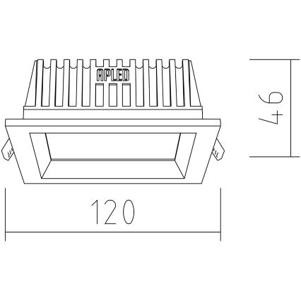 APLED - Spot encastrable LED SQUARE WOODLINE LED/6W/230V 3000K 12x12 cm frêne bois massif