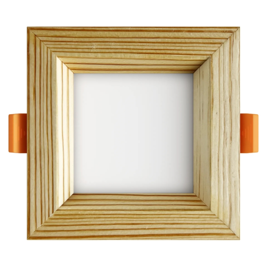 APLED - Spot encastrable LED SQUARE WOODLINE LED/6W/230V 3000K 12x12 cm pin bois massif