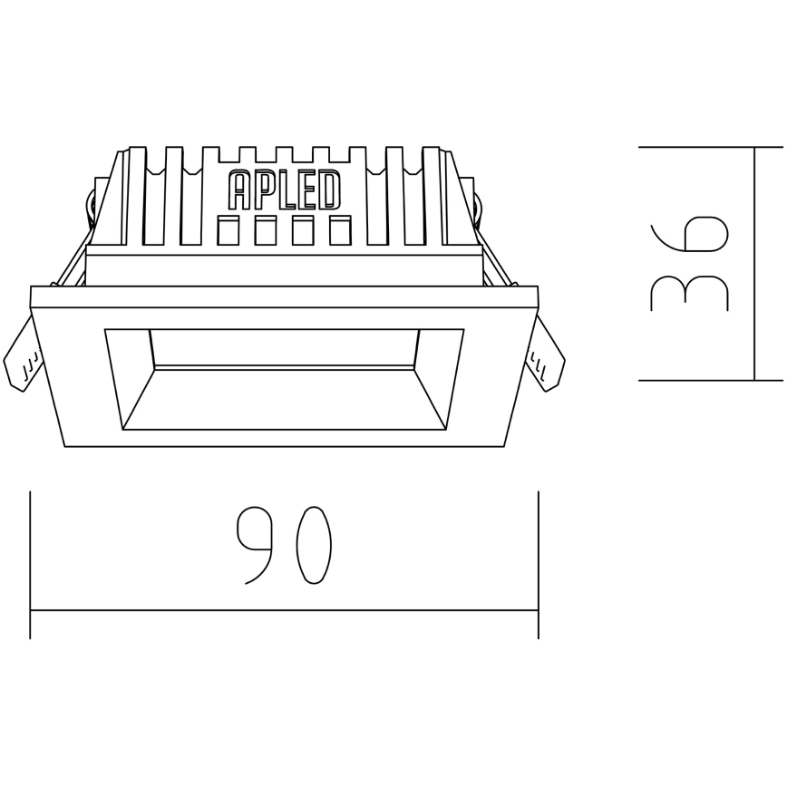 APLED - Spot encastrable LED SQUARE WOODLINE LED/6W/230V 3000K 12x12 cm pin bois massif