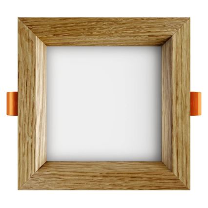 APLED - Spot encastrable LED SQUARE WOODLINE LED/6W/230V 4000K 12x12 cm chêne bois massif