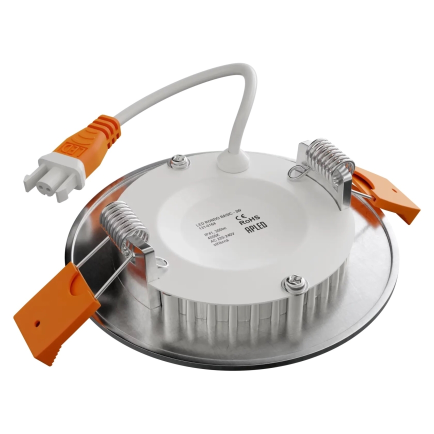 APLED - LED Badkamer inbouwspot RONDO LED/3W/230V IP41 85 mm