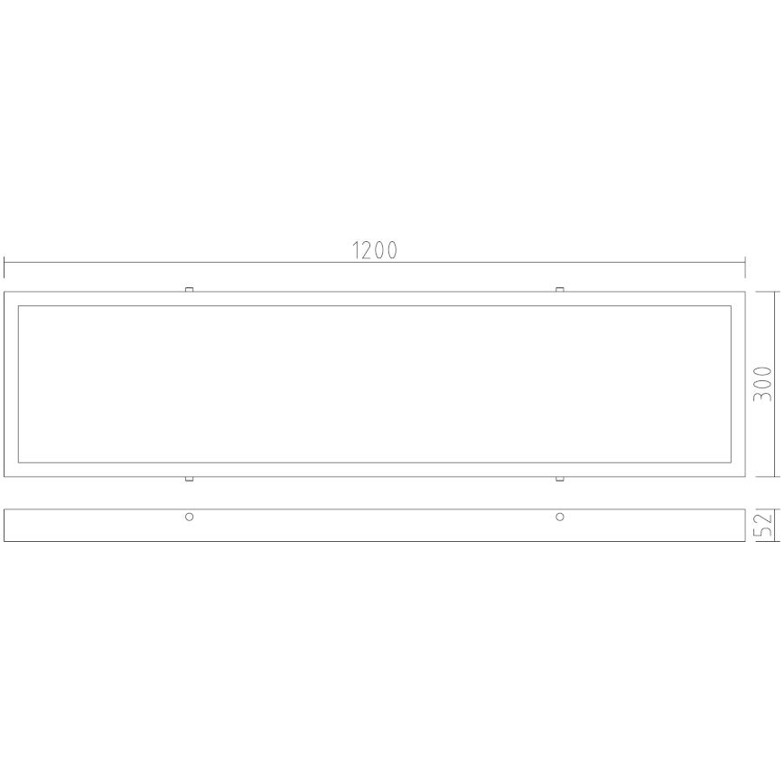 APLED - LED Bevestigd Paneel LONG LED/40W/230V 4000K 120x30cm IP41 wit