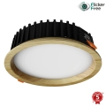 APLED - LED Hang plafondverlichting RONDO WOODLINE LED/12W/230V 4000K diameter 20 cm grenen massief hout