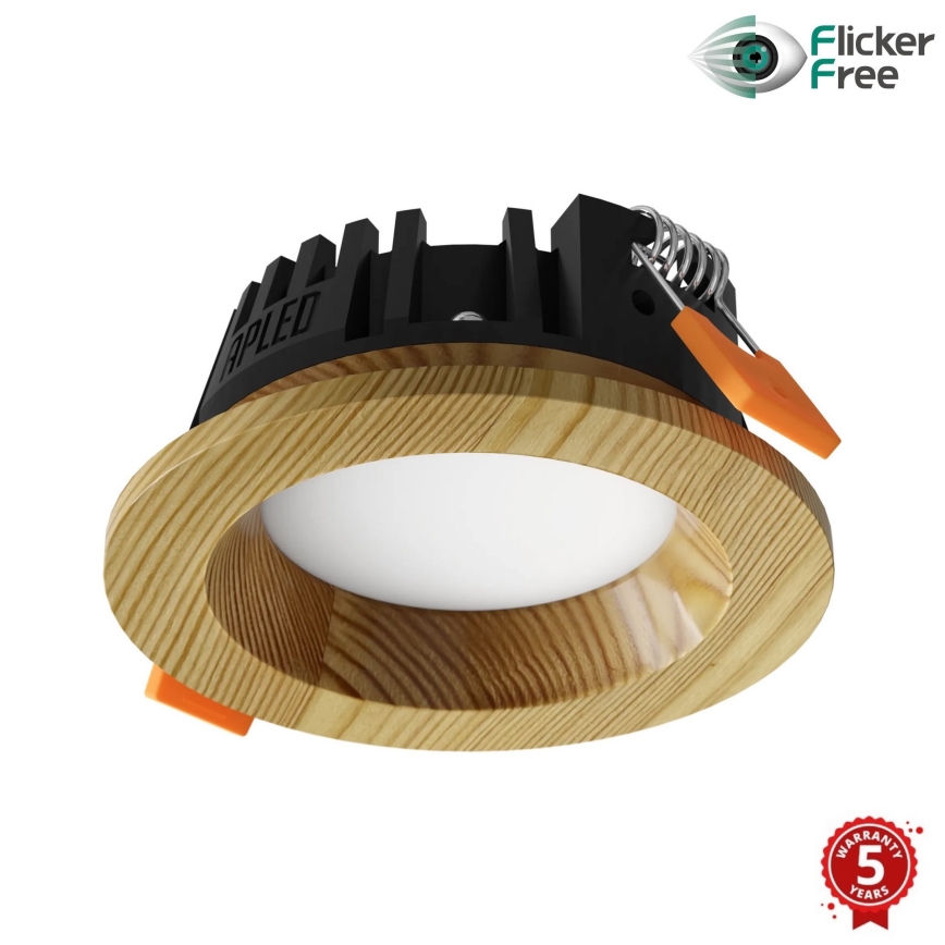 APLED - LED Hang plafondverlichting RONDO WOODLINE LED/3W/230V 3000K diameter 9 cm Dennenboom massief hout