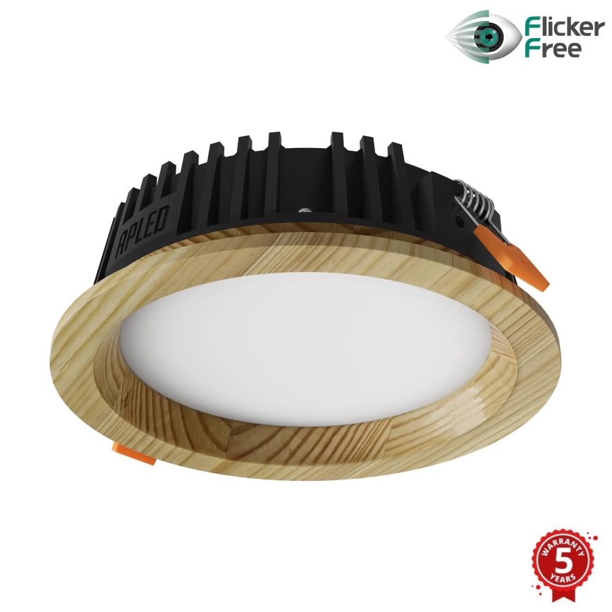 APLED - LED Hang plafondverlichting RONDO WOODLINE LED/6W/230V 3000K diameter 15 cm grenen massief hout