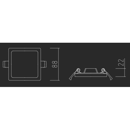 APLED - LED Hang plafondverlichting SQUARE SLIM LED/8W/230V 9x9 cm wit