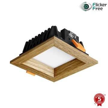 APLED - LED Hang plafondverlichting SQUARE WOODLINE LED/3W/230V 3000K 9x9 cm eiken massief hout