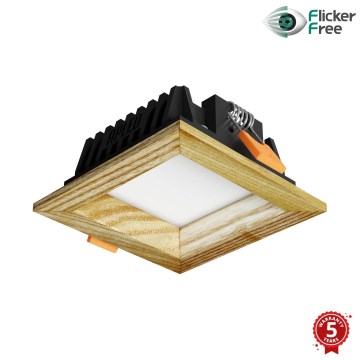 APLED - LED Hang plafondverlichting SQUARE WOODLINE LED/3W/230V 3000K 9x9 cm essehout massief hout