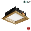 APLED - LED Hang plafondverlichting SQUARE WOODLINE LED/6W/230V 3000K 12x12 cm eiken massief hout