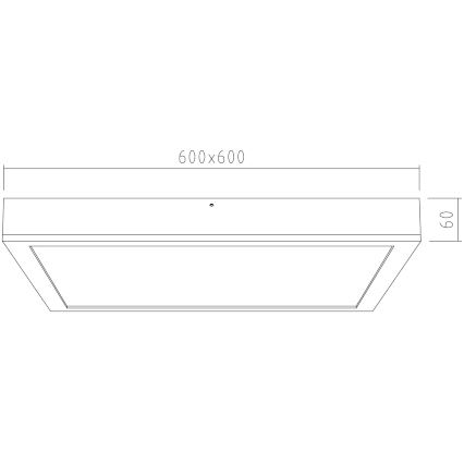 APLED - LED Paneel voor Oppervlak Montage QUADRA LED/42W/230V eiken