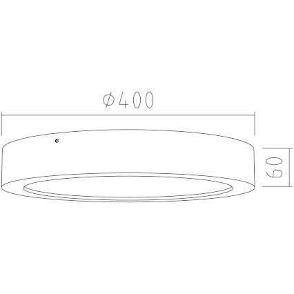 APLED - LED Plafond Lamp RONDO LED/36W/230V d. 40 cm eiken