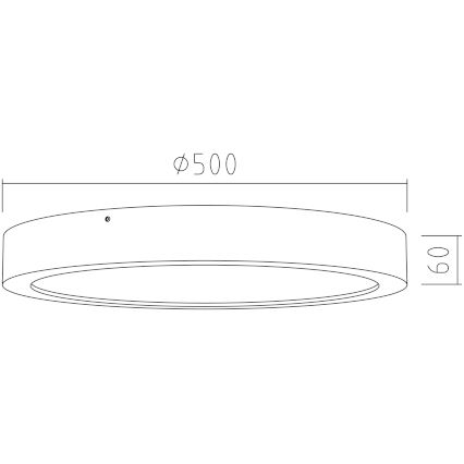 APLED - LED Plafond Lamp RONDO LED/48W/230V d. 50 cm eiken