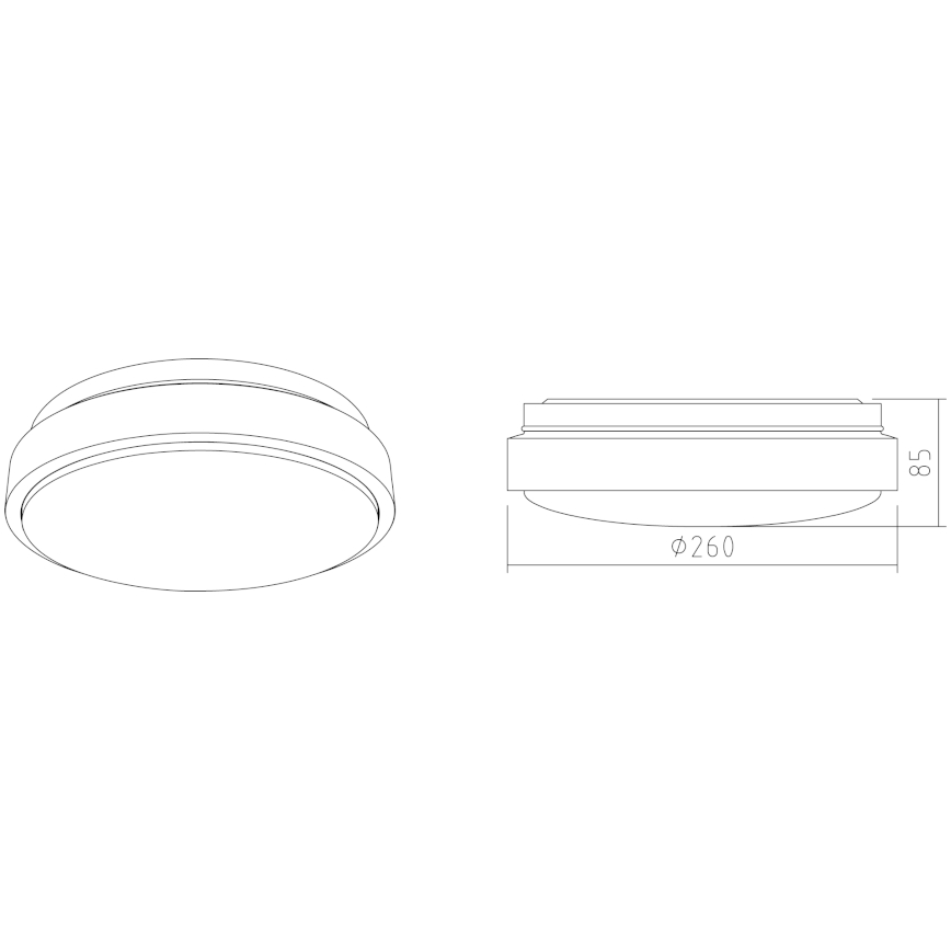 APLED - LED Plafondlamp LENS PP TRICOLOR LED/12W/230V IP41 2700 - 6500K 825lm