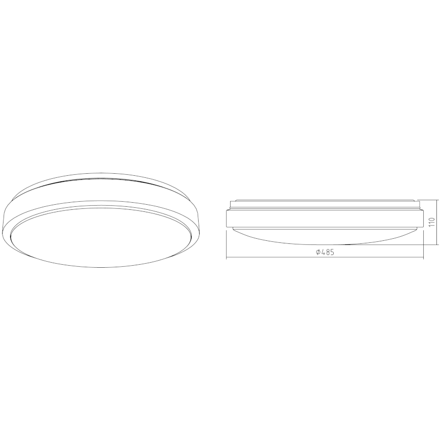APLED - LED Plafondlamp LENS R TRICOLOR LED/36W/230V IP41 2700 - 6500K 2520lm