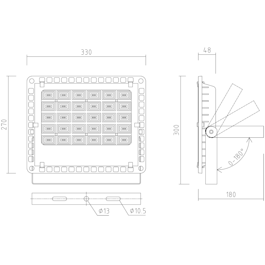 APLED - LED Schijnwerper voor buiten PRO LED / 100W / 230V IP66 10000lm 6000K