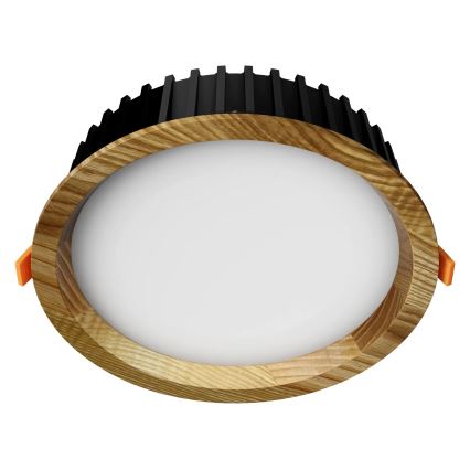 APLED - LED Hang plafondverlichting RONDO WOODLINE LED/12W/230V 3000K diameter 20 cm essehout massief hout