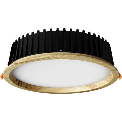 APLED - LED Hang plafondverlichting RONDO WOODLINE LED/18W/230V 4000K diameter 26 cm grenen massief hout