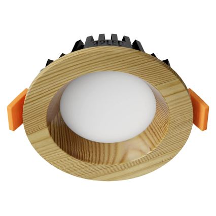 APLED - LED Hang plafondverlichting RONDO WOODLINE LED/3W/230V 3000K diameter 9 cm Dennenboom massief hout