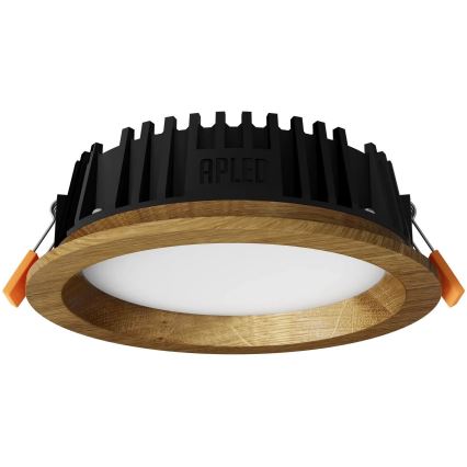 APLED - LED Hang plafondverlichting RONDO WOODLINE LED/6W/230V 4000K diameter 15 cm eiken massief hout