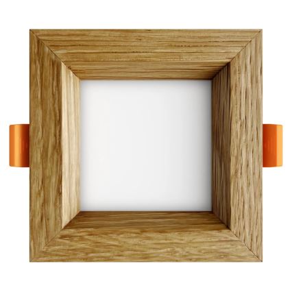 APLED - LED Hang plafondverlichting SQUARE WOODLINE LED/3W/230V 3000K 9x9 cm eiken massief hout